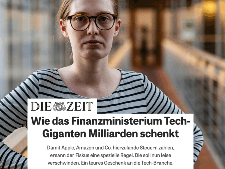 Statement in der Zeit: Wie das Finanzministerium Tech-Giganten Milliarden schenkt