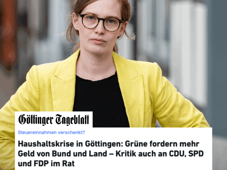 Statement im Göttinger Tageblatt zur Haushaltskrise in Göttingen