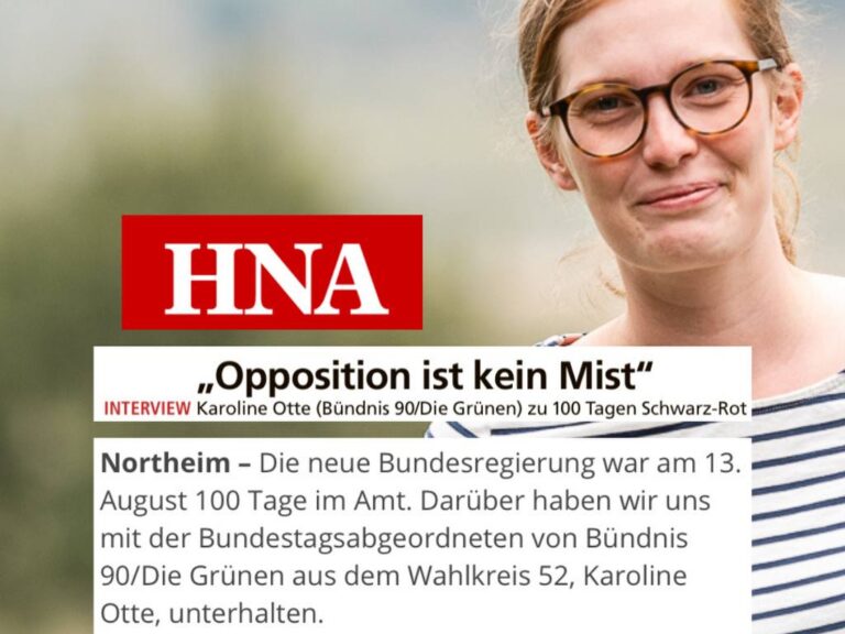 Interview mit der HNA: „Opposition ist kein Mist!“