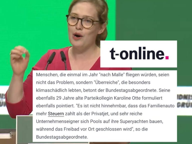 Mein Statement bei t-online zur Grünen BDK: Privatjetsteuer jetzt!