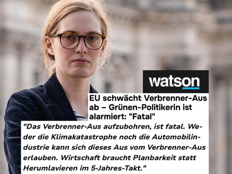 Statement bei Watson: Die Abkehr vom Vebrenner-Aus ist fatal