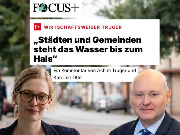 Gastartikel im Fokus mit Achim Truger: Städten und Gemeinden steht das Wasser bis zum Hals